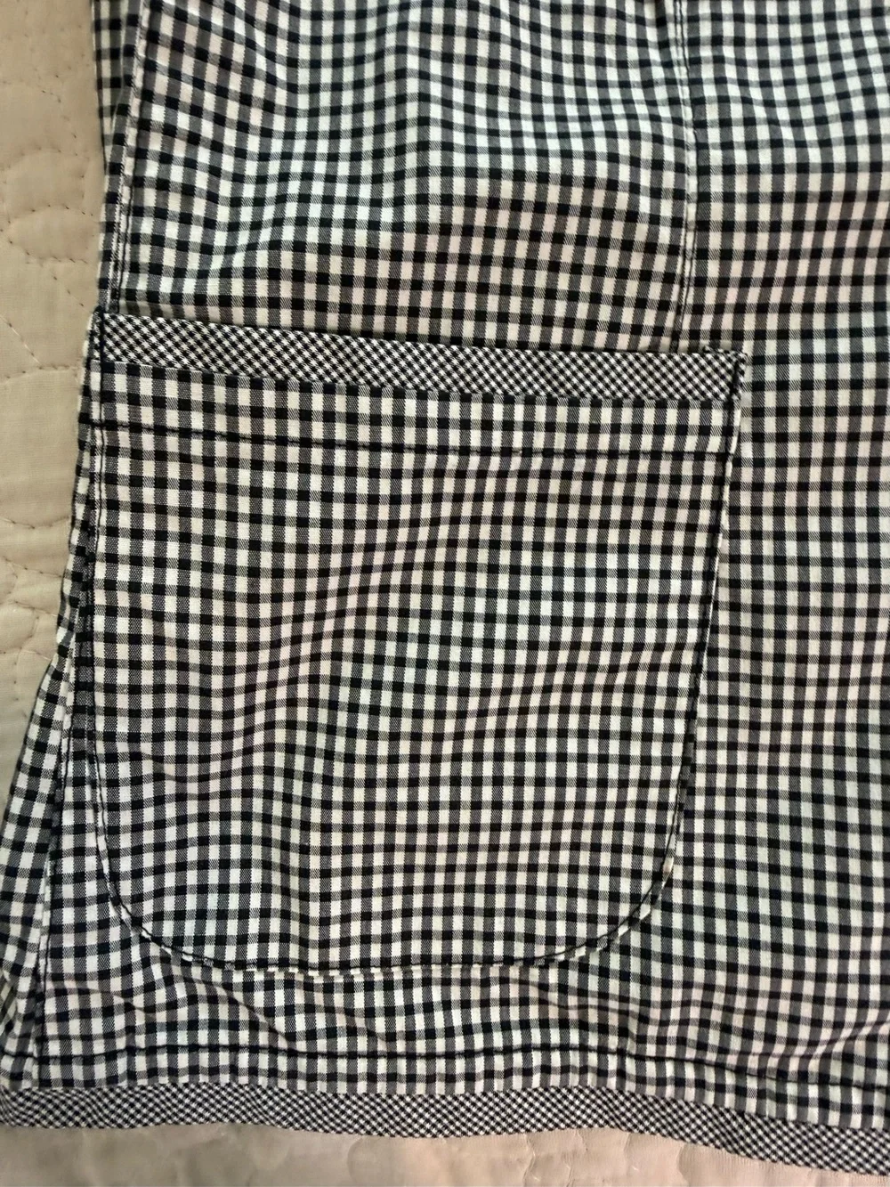 Talbots Boho Size 12 P Black & White Gingham Check Blazer Jacket Stretch Cotton